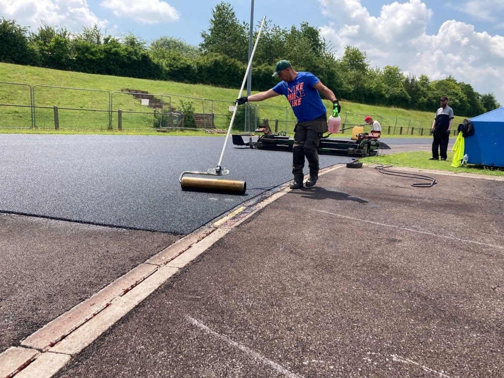 Athletics track resurfacing